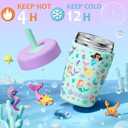 Fimibuke Kids & Toddler Cups Spill Proof, 12 OZ Insulated Sippy Cups for Toddlers Boys Girls, BPA-Free Toddler Straw Tumbler, Stainless Steel Kids Water Bottle with Twist Lids & Silicone Straw, 2 Pack
