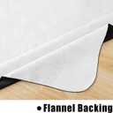 Homing Rectangle Vinyl Tablecloth, Waterproof Spillproof Plastic Flannel Backed Table Cloth, Wipe Clean Table Cover for Dining, Buffet Parties and Camping (Black, 60" x 84")