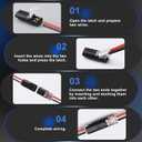 30PCS Double Wire Plug in Connector,Pluggable Low Voltage Wire Connector with Locking Buckle,Quick Disconnect Led Light Strip Connectors 2 Pin,No Wire Stripping Cutting 18-22AWG
