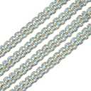 uxcell Braid Gimp Trim 3/8" x 13 Yards Polyester Upholstery Trim Decorative Woven Fabric Ribbon Trim for DIY Craft Sewing Accessories Costume Home Decoration, Gold Blue