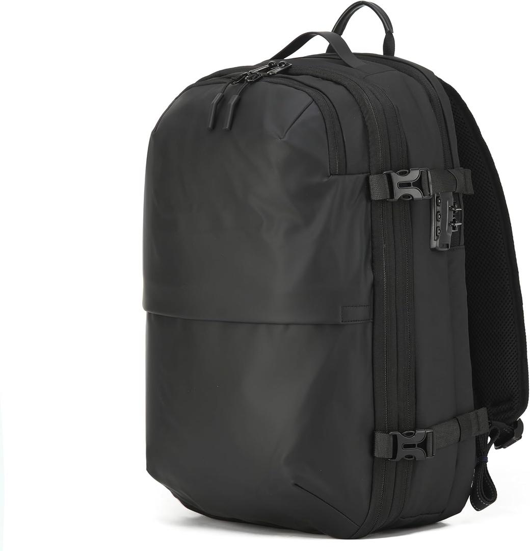 LIGHTGO] Travel-friendly Vacuum Packing Backpack with Built-in Air Pump, Portable Compression Cube, TSA-approved Lock, and Waterproof for College Students and Family Trips., Large