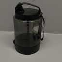 77oz Portable Dog Water Bottle, Camping Essentials, Large Travel Bottle with Pull-Out Drinking Bowl, Portable Beach Accessories, Car Water Container for Dogs, BPA Free - Black