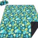 PY SUPER MODE Picnic Blankets Extra Large, Waterproof Foldable Outdoor Beach Blanket Oversized 83x79 Sandproof, 3-Layer Picnic Mat for Camping, Hiking, Travel, Park, Concerts(Yellow Flowers)
