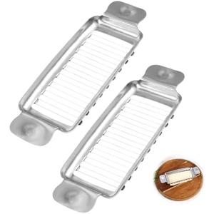 1pcs 304 Stainless Steel Cheese Slicer, Multipurpose Butter & Cheese Slice Wire Cutter Handheld Kitchen Slicing Tool Butter Slicer Cutter for Fruit Sausage Eggs Butter Cheese Block