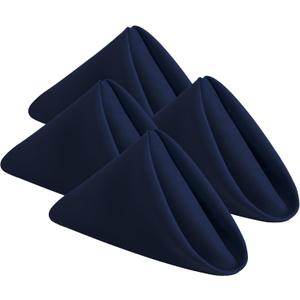 Utopia Home [24 Pack, Navy Blue] Cloth Napkins 17x17 Inches, 100% Polyester Hemmed Edges, Washable and Reusable Ideal for Parties, Weddings and Dinners