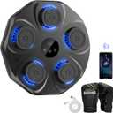 Music Boxing Machine, Interactive Punching Trainer with Boxing Gloves, Large Size Wall Mounted Electronic Boxing Target for Adult Kids, 9 Modes & 9 Speeds