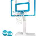 GoSports Splash Hoop Legend - Aqua or Black - Pool Basketball Hoop Game with Water Weighted Base, Adjustable Height, and Regulation Steel Rim