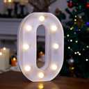 TRONSBOO LED Marquee Sign Light Up Letters, Alphabet Light Up Letters Sign, Battery Powered LED Letter Lights for Night Light, Wedding, Birthday, Party, Christmas or Home Decor (Letter O),2 pcs