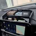 Center Console Dashboard Organizer Compatible with 2022-2026 Chevy Silverado/GMC Sierra 1500, (24-26) 2500HD/3500HD Accessories Dash Storage Box Insert Tray Behind 13.4-in Screen, Black