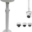 15.7-23.5in Telescopic Indoor and Outdoor Camera Bracket Metal Hoisting Ceiling Bracket, Used for Security Dome Network Camera Installation (40-60CM-PQ)