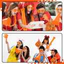 Soulchen 360 Pcs Orange Team Spirit Accessories Bulk Field Day Accessories Pep Rally Color War Camp Spirit Events Party Items Cheerleading Pom Poms Clappers Thunder Stick Whistle Megaphone