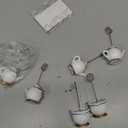 Kate Aspen, Place Card Holders, Tea Time Whimsy, Teapot and Teacup, Place Cards Included, Set of 6,Pink