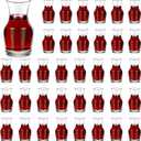 36 Pack Single Serving Wine Carafe Glass Small Mini Carafe Individual Wine Refill Decanter for Dinner Parties Tastings Bars Restaurants (6.5 oz)