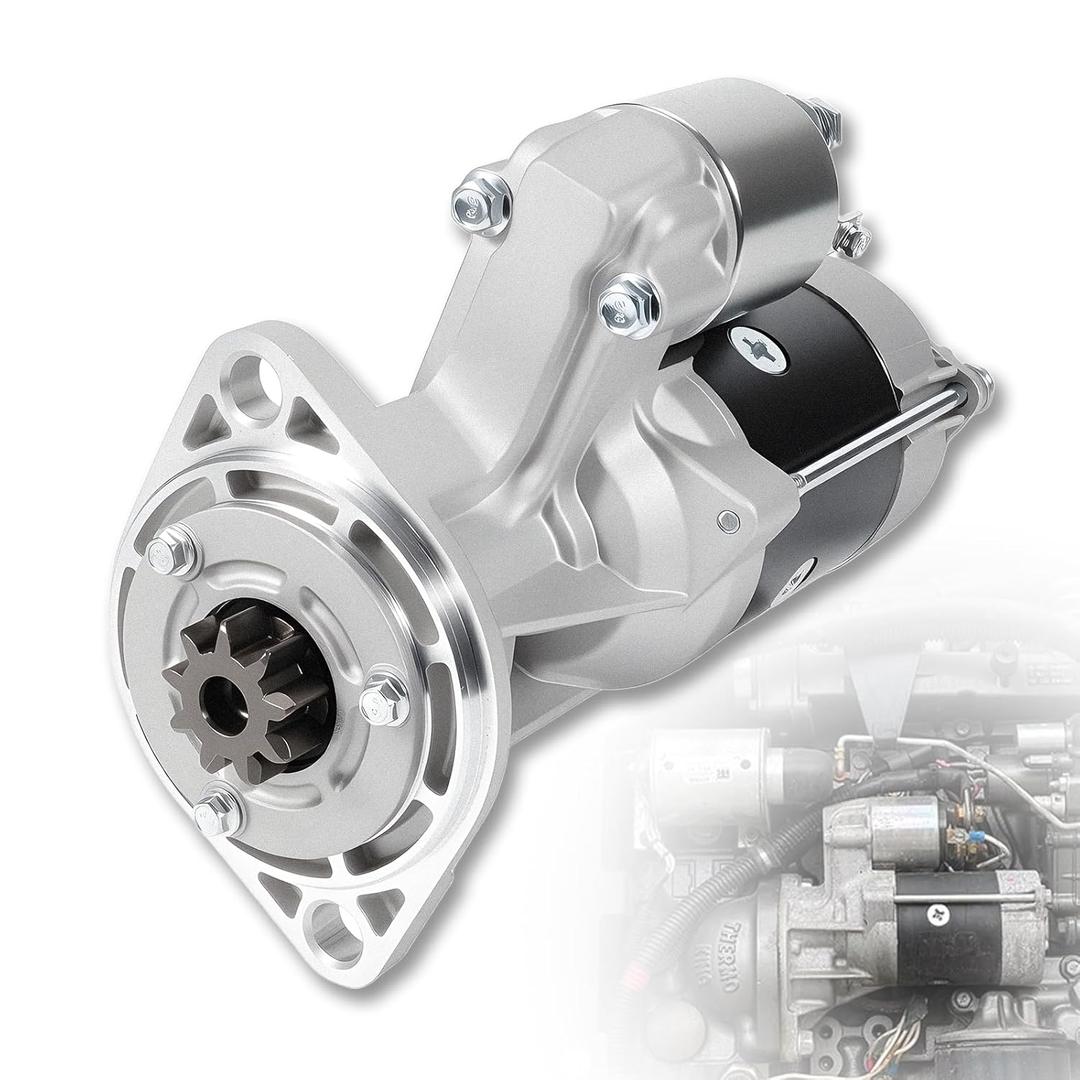 12968577011 New Starter Motor 12V Fit for Thermo King w/Yanmar 486 482 1996-2012, Carrier Transicold Isuzu, Replace 452-177 129685-77011 SHI0182 41044064 S13407 45-2324 845-2324, 2.2KW CW 9T