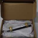 Haliwu 6 Pack 5 Inch Black and Gold Cabinet Pulls Matte Black Drawer Handles Square 2 Tone Hardware for Kitchen Cupboard (128mm(5 inch)-Hole Center Spacing, Black and Matte Gold)
