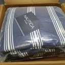 Nautica - Twin/Twin XL Comforter Set, Soft & Reversible Cotton Bed Set for Year Round Comfort, 2 Piece Striped Bedding with Matching Pillowcase (Craver Navy)