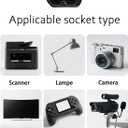 6 Feet TV Power Cord Compatible with Samsung TV, 90 Degree Angle 18AWG 2 Prong to L Shape C7 Power Cord Charger Cable for LG/TCL Samsung 24" 32" 40" 43" 48" 49" 50" 55" 60" 65" 75" UN40 UN43 UN48