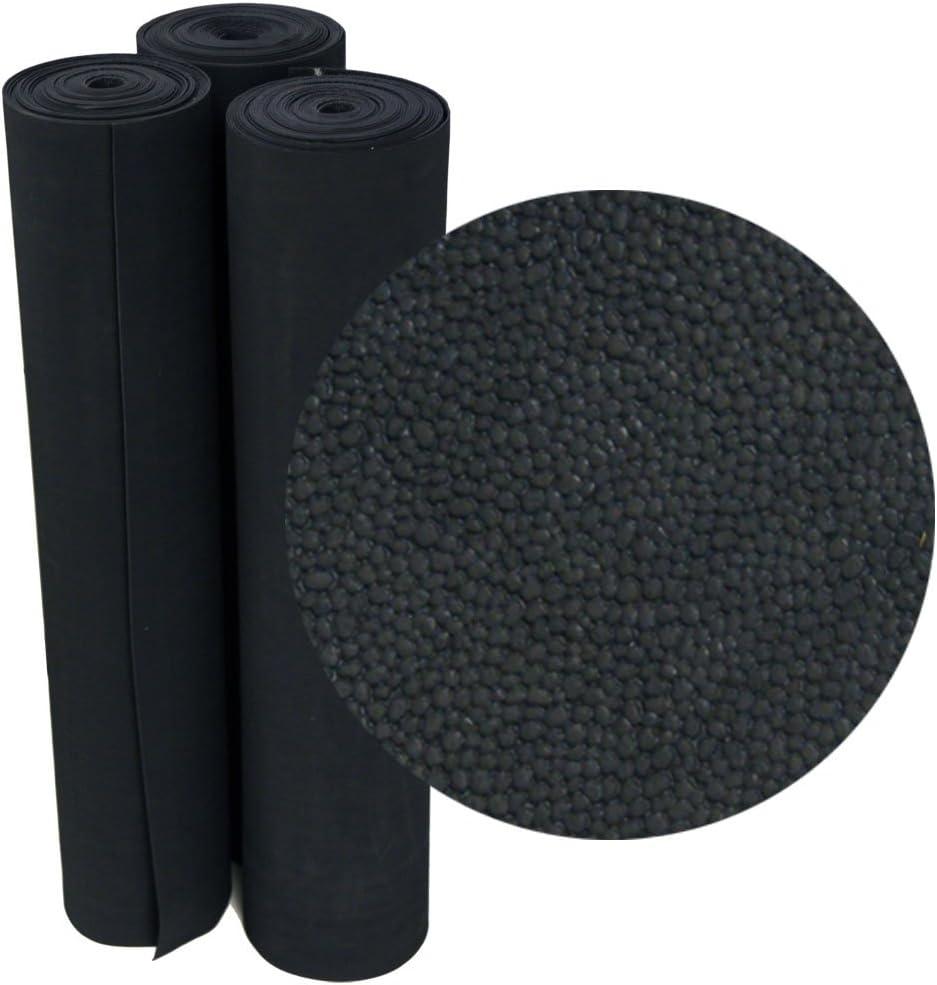 Rubber-Cal Tuff-N-Lastic Rubber Flooring Runners (1/8-Inch x 4 x 15-Feet, Black)