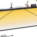 71'' Sofa Table with Power Outlets and LED Light, 5.9" Entryway Table Narrow with Type C & USB Port, Behind The Couch Table, Skinny Console Table for Living Room, Entryway, Hallway, Black