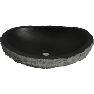 Basalt Vessel Sink, Oval Vessel Sink, Bathroom Vessel Sink, Above Counter Modern Round Vessel Sink For Bathroom Vanity Bowl Bath Sink Art Basin Countertop Stone Sink, Marble Vessel Sink