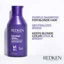 Redken Blondage Purple Shampoo For Blonde, Bleached or Highlighted Hair - Neutralizes Brassy Tones With Salicylic Acid, Color Depositing (10.1 Fl Oz (Pack of 1))