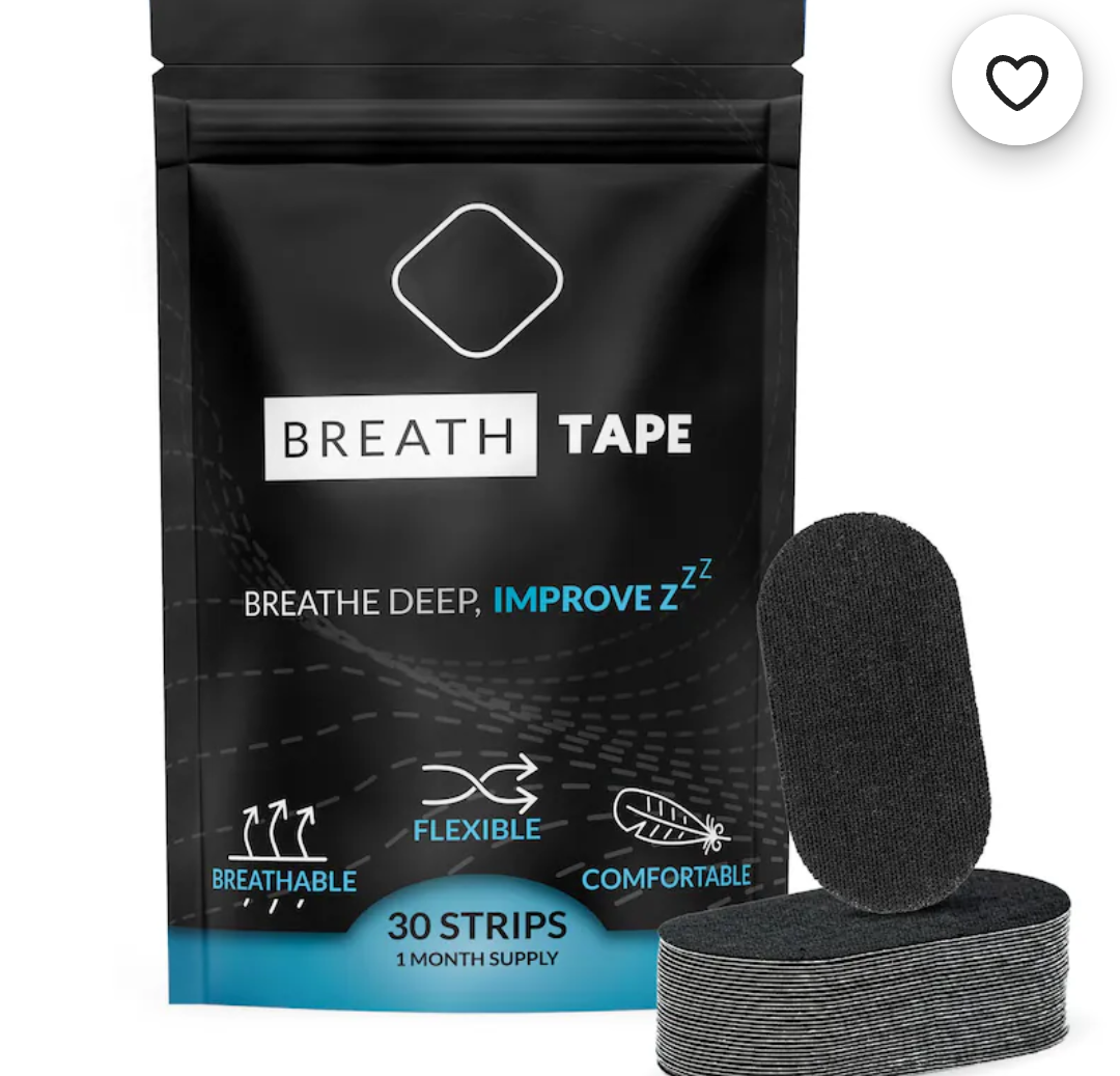 BREATH Tape (30 strips) Mouth Tape for Sleeping, Hypoallergenic, Medical Grade, Woven Cotton for Comfort and Gentle Pain Free Removal,Two Packages
