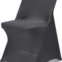 Stretch Folding Chair Covers 30pcs Spandex Chair Covers Protector for Wedding Party Dining Banquet, Washable Universal Fitted Chair Slipcovers for Celebration Birthday (Grey, 30pcs)