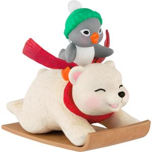 Hallmark Keepsake Christmas Ornament 2025, Snowball and Tuxedo Sledding Sidekicks, Gifts for Christmas Lovers