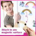 12 Pack Pre-Packaged Rainbow Party Favors, DIY Wooden Painting Kits for Rainbow Unicorn Birthday Decorations, Unicorns Goodie Bag Stuffers for Boys and Girls