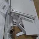 DWVO L Shaped Desk with Drawers, 65" Computer Desk with Power Outlets & LED Lights, Corner Home Office Desk with Storage Shelves & Printer Stand, White