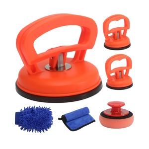 Dent Remover Tool for Car, Car Body Repair Dent Removal Tools, Orange Suction Cup Dent Puller, Hail Damage Repair Kit Dent Puller Tool