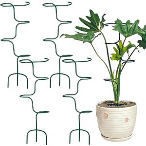Indoor Plant Trellis Support, 4PCS Durable Metal in & Outdoor Trellis for Climbing Plants 15.7 Inch Metal Garden Stakes Plant Stem Holder Support for Potted Plants, Monstera, Flowers & Herbs (4PCS)