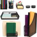 Simply Genius 8 Piece Mesh Desk Organizer Set with Pencil Holder, File Organizer, Paper Organizer for Office Supplies