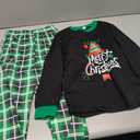 JAXUH Christmas Pajamas for Family, Holiday Matching Christmas Pjs for Couples/ Adult, Cute Printed Xmas Sleepwear (Men, S, Green Plaid)