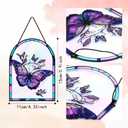 5 x Butterfly Acrylic Suncatcher Card for Window Decor, Acrylic Suncatcher Window Hanging Decor with Greeting Card, for Her Him