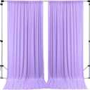 AK TRADING CO. 10 feet x 8 feet IFR Polyester Backdrop Drapes Curtains Panels with Rod Pockets - Wedding Ceremony Party Home Window Decorations - Lavender