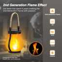 Hompavo Gen2 Solar Lanterns Outdoor with Ultra-Real Flame, Dual Charging (USB/Solar) & 2 Mode - Waterproof Decorative Hanging/Table Lights for Yard Patio Garden Birthday Mothers Day Gifts for Women, 4