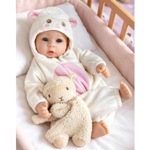 Aori Baby Doll Realistic, 17-inch Lifelike Baby Dolls Set with Feeding Kit Included, Real Life Newborn Baby Doll for Kids 3+, Parents, Elderly and Collectors