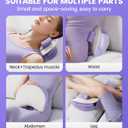 Shoulder and Neck Heating Massage Pillow, Electric Neck Massager with Heat, 3 Modes & Adjustable Strength, Deep Tissue Cervical Massager for Neck Shoulder Pain Relief, White Purple