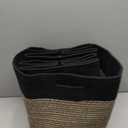 OIAHOMY 13 Inch Cube Storage Bins, 3-Pack Cotton Rope Woven Baskets for Organizing, Insert Storage Baskets for Shelves, Baby Nursery, Closet Organizer, 13 * 13 * 12.6IN, Black & Mixed Brown