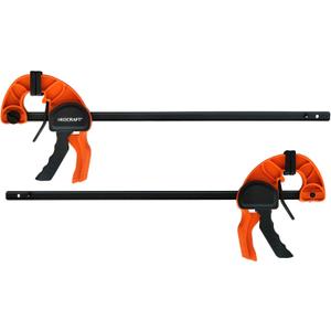 Quick Release Ratchet Bar Clamps for Woodworking (2 Pieces Set 18'') - Light Duty Adjustable One-Handed Clamp for Woodworking & Furniture Manufacturing & Assembly