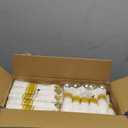 WDF Partyware 350Piece Gold Dinnerware Set for 50 Guests - Gold Plastic Plates with Disposable Cutlery Include:50Dinner Plates-50Dessert Plates-50Pre Rolled Napkins with Silverware for Valentines Day (White and Gold)