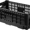 Collapsible Storage Bin Containe52 Liter Transferheavy duty plastic storage box ,milk crates heavy duty Transit storage of various items black (1)