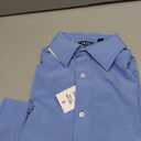 Izod Men's Dress Shirt Slim Fit Traveler Long Sleeve All Over Stretch Classic Collar (14"-14.5" Neck 32"-33" Sleeve, Cornflower Blue)