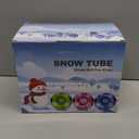 Snow Tube, 3Packs/4Packs for Whole Family Inflatable Snow Sled for Kids and Adult, Thickened Heavy Duty Hard Bottom Sleds for Snow with Handles, Snow Toys for Outdoor Sledding Snow Tube Sports (Green, Red, Blue)