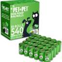 Pet N Pet 540 Counts Green Poop Bags for Dogs, 41% Plant Based & 59% PE Extra Thick Dog Poop Bags Rolls, 9" x 13", Unscented Dog Waste Bag, Pet Supplies for Dogs