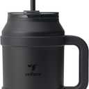 Reduce Reusable 50 oz Cold1 Water Tumbler  Ergonomic Handle  Double-Wall Insulation  Sturdy Desktop/Tabletop Mug with Lid and Straw  BPA-Free  Stainless Steel for Gym, Home, or Office Phantom