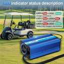 12 Amp 36 Volt Golf Cart Battery Charger for Yamaha EZGO (Lead-Acid) Club Car,12 Amp Smart Charger with Trickle Charge,Crowfoot Plug,36 Volt Golf cart Charger