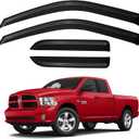 Window Visors Rain Guards for 2009-2018 Dodge Ram 1500 Quad Cab, Out-Channel Window Vent Wind Deflectors Visors Shades for 2019-2023 Ram 1500 Extended Cab Classic Model