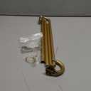 Gold Wrap Around Curtain Rods:5/8" Small Blackout Adjustable Window Curtain Rod for Bedroom Kitchen Apartment Renter Friendly,Room Darkening Curved Drapery Rods Easy Install,Brass Golden 28-48"